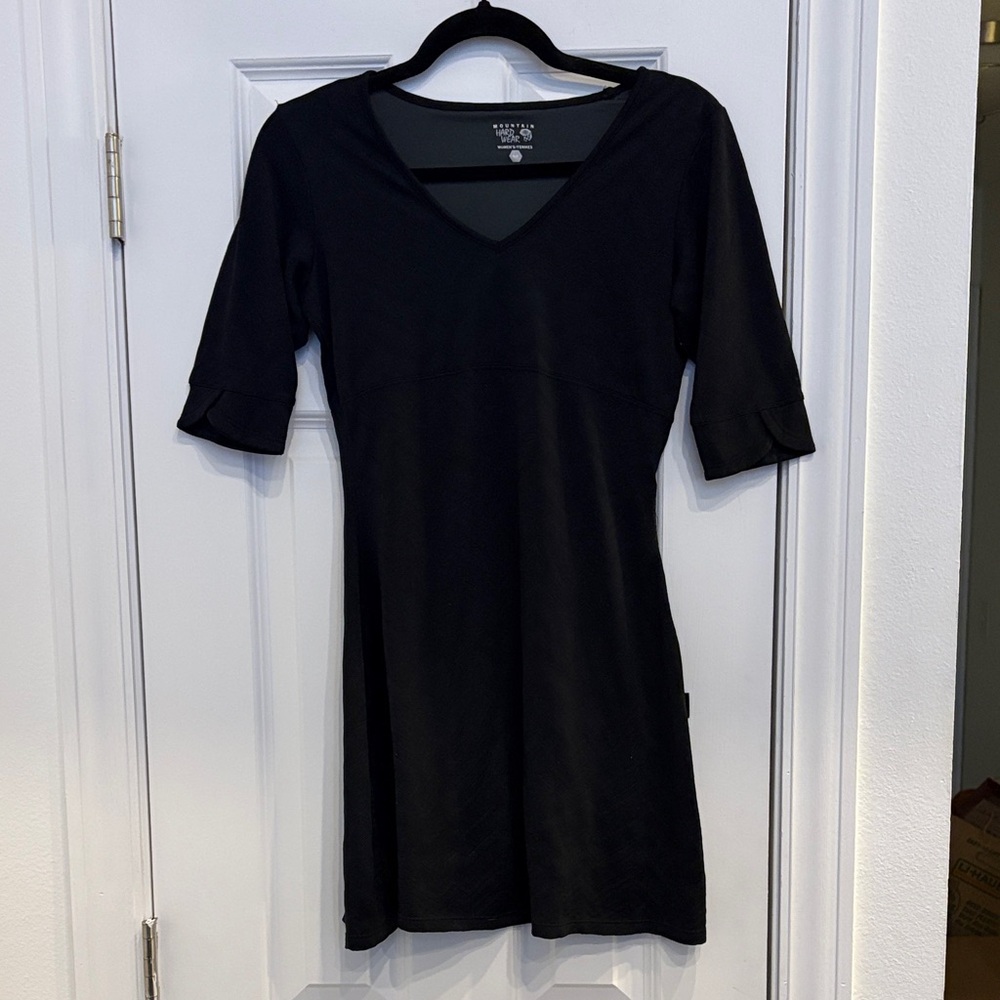 Mountain Hardwear V-neck Black Mini Dress